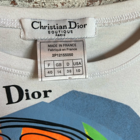 Chrisitan Dior by John Galliano Y2k Citrus Orange Summer Baby Tee T-Shirt - Picture 3 of 5
